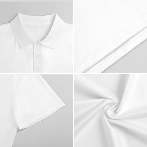 Burrito Tortilla Pattern Men's Polo Shirts Casual Short Sleeve Button Down Shirts Golf Polo Collared M