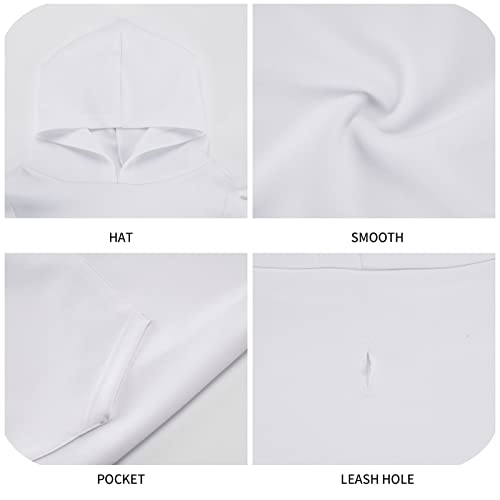 BERMEIZ Tortilla Pattern Dog Hoodie Soft and Warm Sweater with Leash Hole and Pocket Dog Winter Sweatshirt Warm Pet Clothes for Medium Large Dogs