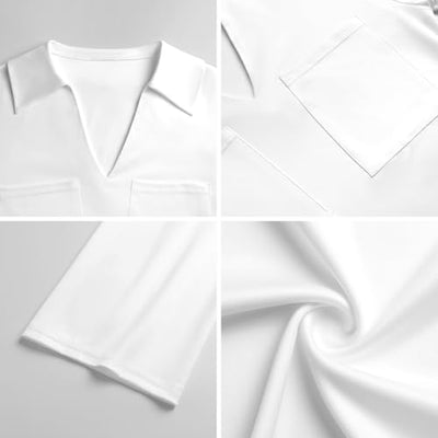 Burrito Tortilla Pattern Womens Dresses Summer V Neck Short Sleeve Casual A Line Flowy Swing Dress M