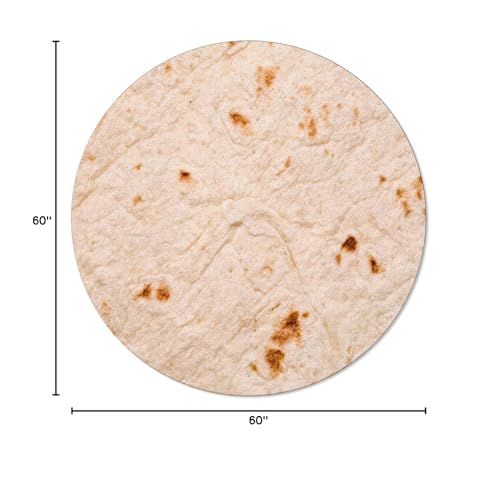 Indoor Area Rugs Tortilla Non-Slip Round Accent Area Floor Rug for Living Room Bedroom Kids Room College Dorm 5 ft