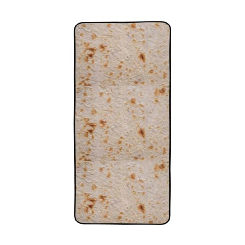 BERMEIZ Tortilla Print Bath Towel Microfiber Coral Velvet Bath Towels Highly Absorbent Soft Beach Sheet 27" x 55" Luxury Hemming Shower Towels