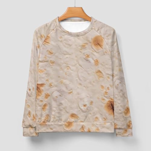 VOSERY Tortilla Sweatshirt for Men, Crewneck Mens Hoodies, Long Sleeve Pullover Sweaters Casual Tops