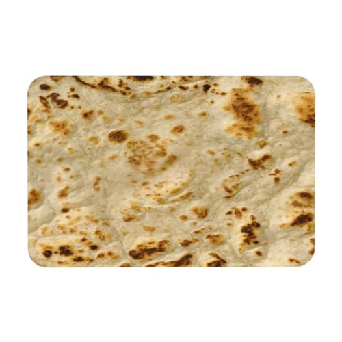 Burritos, Giant Tortilla Bathroom Carpet Mat 15.7x23.6in, Ultra Soft and Absorbent Ultra-Fine Fiber Bathroom Carpet