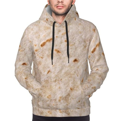 Buewutiry Hoodies for Men - Tortilla Long Sleeve Mens Hoodies & Sweatshirts Pullover Clothing Clothes Black