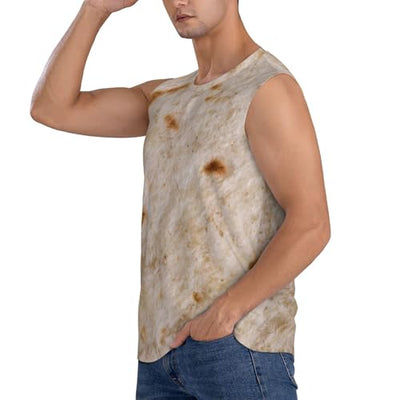 Tortilla Sleeveless Shirts for Men, Quick Dry Workout Tank Tops Men Sleeveless Muscle Shirts Black