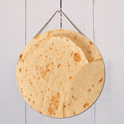 Wooden Sign Burritos Tortilla Custom Wood Sign Wood Plank Design Hanging Sign Funny Realistic Food Farmhouse Style Hanging Wooden Sign Accessories Or Rustic Kitchen Wall Art Plaque 12x12in Round