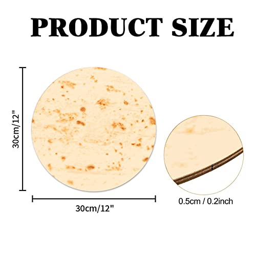 WengBeauty Tortilla Round Wood Sign Kitchen Food Hanging Sign Rustic Hanging Slate Sign Kitchen Wall Art for Bedroom Kitchen Farmhouse Office Wall Decor 12x12in