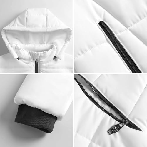 Burrito Tortilla Pattern Women's Lightweight Full-Zip Puffer Jacket with Hood Quilted Winter Coat 2XL