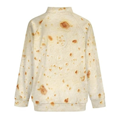 Burrito Tortilla Pattern Men's Lightweight Jacket Casual Fashion Windbreaker Zip Up Coat XL