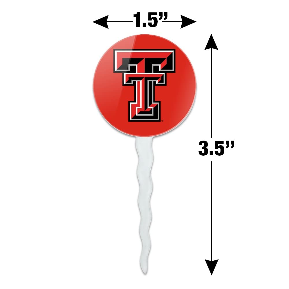 Texas Tech University Raiders Logo Cupcake Picks Toppers Decoration Set of 6