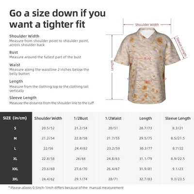 Kuilepa Tortilla Pattern Men's Casual Button-Down Shirts Hawaiian Shirt-Medium Black