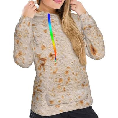 Xiso Ver Tortilla Womens Hoodies Casual Sweatshirts Pullover Fall Clothes with Pocket