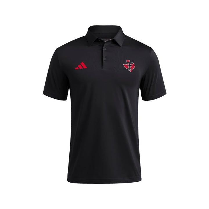 adidas Mens Texas Tech Red Raiders Solid Shirt Golf