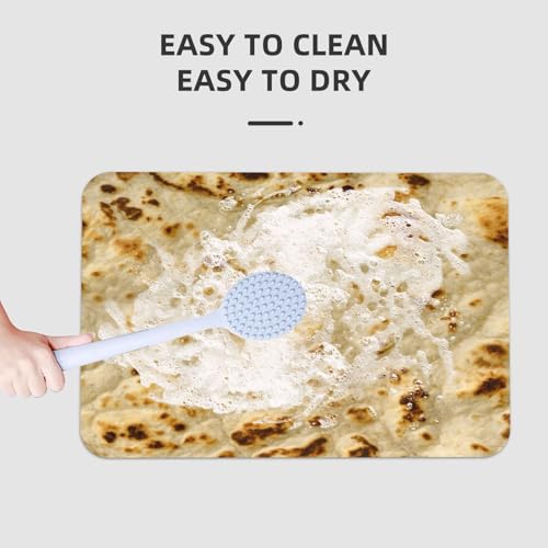 Burritos, Giant Tortilla Bathroom Carpet Mat 15.7x23.6in, Ultra Soft and Absorbent Ultra-Fine Fiber Bathroom Carpet