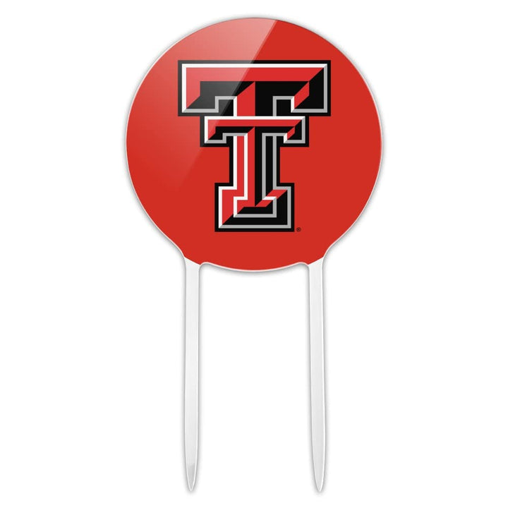 Acrylic Texas Tech University Raiders Logo Cake Topper Party Decoration for Wedding Anniversary Birthday Graduation