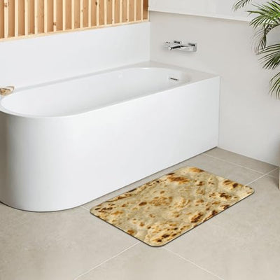 Burritos, Giant Tortilla Bathroom Carpet Mat 15.7x23.6in, Ultra Soft and Absorbent Ultra-Fine Fiber Bathroom Carpet