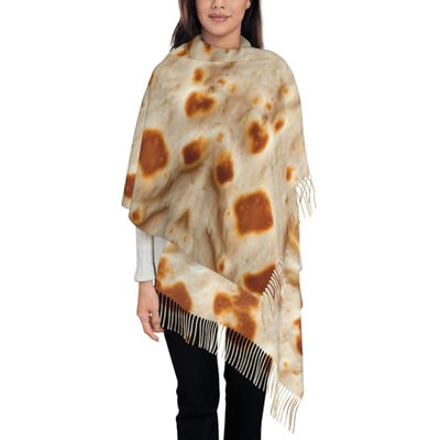 BERMEIZ Tortilla Pattern Women's Scarf Pashmina Shawls and Wraps Warm Long Scarves for Wedding Evening Party