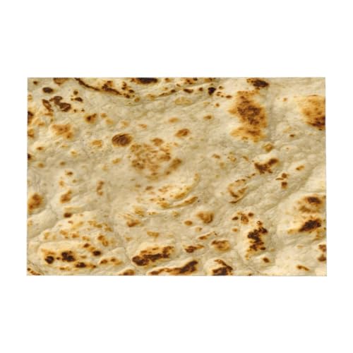 RSKYNU Burritos, Giant Tortilla Rectangular Tablecloth Waterproof, Spill Proof, Kitchen and Dining Decoration Tablecloth 35x55in