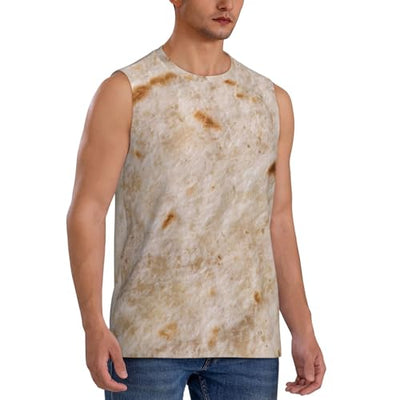 Tortilla Sleeveless Shirts for Men, Quick Dry Workout Tank Tops Men Sleeveless Muscle Shirts Black