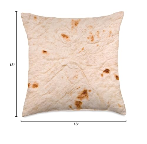 Classic Mexican Soft Taco Tortilla Wrap Throw Pillow