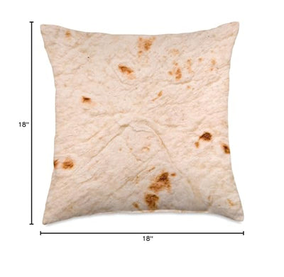 Classic Mexican Soft Taco Tortilla Wrap Throw Pillow