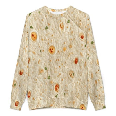 Burrito Tortilla Pattern Men's Crewneck Sweatshirts Long Sleeves Thermal Casual Pullover Shirt XL