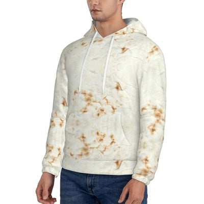 SDERDZSE Giant Flour Tortilla Taco Mens Pullover Hoodies Hooded Sweatshirt With Pockets Winter Fall Sweaters 4x-Large Black
