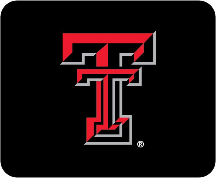 OTM Essentials Black Mousepad for Laptop – Texas Tech University Mouse Pad Small, Classic Standard Black Design, Non-Slip Base, Smooth Surface, Lightweight Gaming Mouse Pad for Home, Office, &amp; School