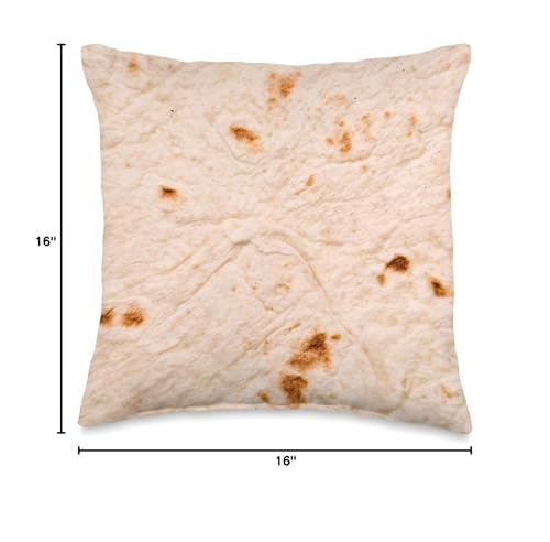 Classic Mexican Soft Taco Tortilla Wrap Throw Pillow