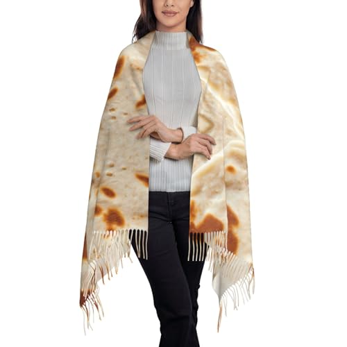 BERMEIZ Tortilla Pattern Women's Scarf Pashmina Shawls and Wraps Warm Long Scarves for Wedding Evening Party