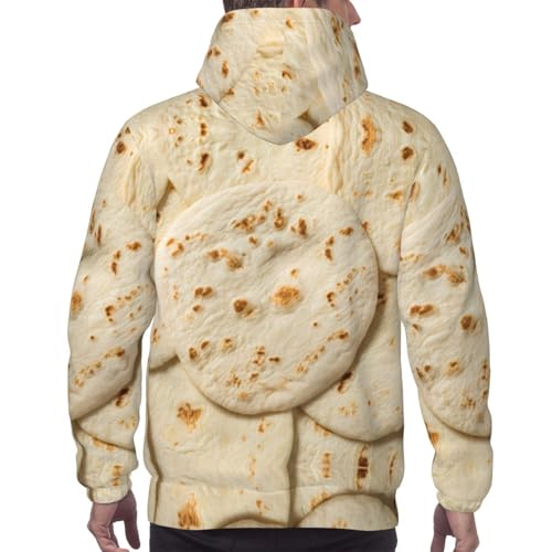 Buewutiry Hoodies for Men - Taco Tortillas Long Sleeve Mens Hoodies & Sweatshirts Pullover Clothing Clothes Black