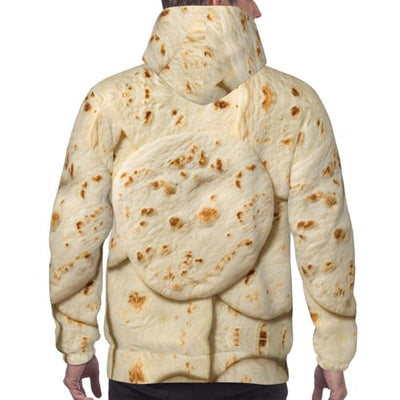 Buewutiry Hoodies for Men - Taco Tortillas Long Sleeve Mens Hoodies & Sweatshirts Pullover Clothing Clothes Black