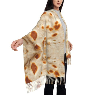 BERMEIZ Tortilla Pattern Women's Scarf Pashmina Shawls and Wraps Warm Long Scarves for Wedding Evening Party