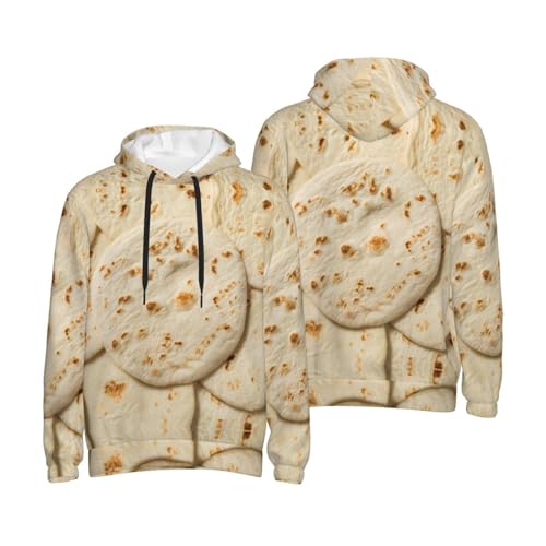 Buewutiry Hoodies for Men - Taco Tortillas Long Sleeve Mens Hoodies & Sweatshirts Pullover Clothing Clothes Black