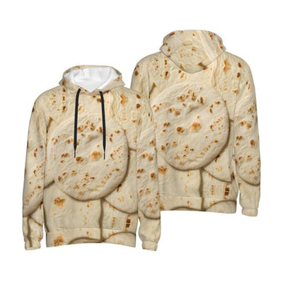 Buewutiry Hoodies for Men - Taco Tortillas Long Sleeve Mens Hoodies & Sweatshirts Pullover Clothing Clothes Black