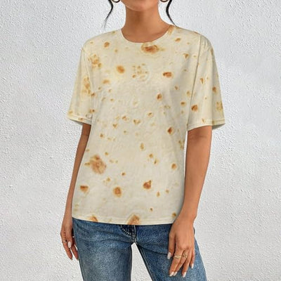 Burrito Tortilla Pattern Men's Short Sleeve Crew Neck T Shirt Summer Casual Classic Fashion XL