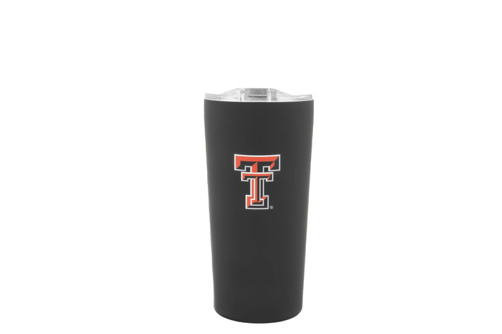 Decorvo Officially Licensed Collegiate Stainless Steel Tumbler - Double Walled Insulated Travel Tumbler with Slide Lid - 18 oz (TX Tech Logo - Black)