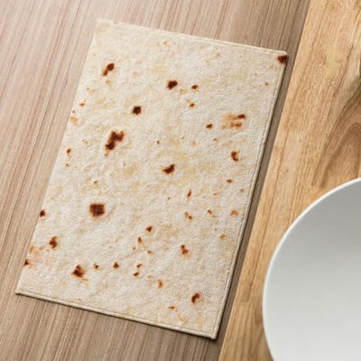 Mexican Tacos Burrito 4 Pcs Shower Curtain Set Tortilla Over Style Bathroom Set Funny Pattern Bath Decor Food Non-Slip Rugs Toilet Lid Cover Bath Mat W 84 in L 72 in H12447