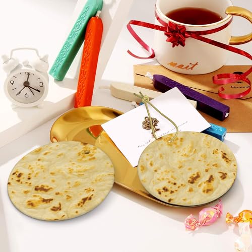 Tortilla Christmas Ornaments Ceramic Hanging Holiday Funny Decorations Xmas Gift