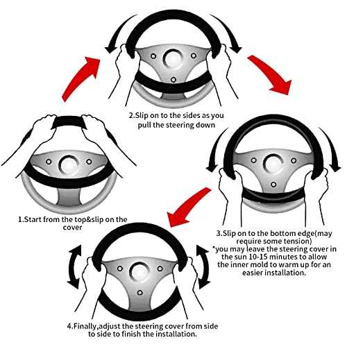 Gonxiam Tortilla 1 Print Steering Wheel Cover Cute Elastic 15 Inch Universal Fit Car Accessories for Women and Men Non-Slip Washable Protection