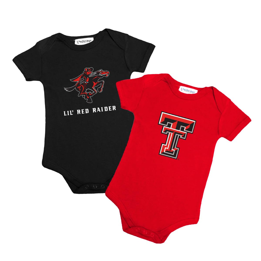 2 Pack Baby Bodysuit Set Texas Tech Red Raiders