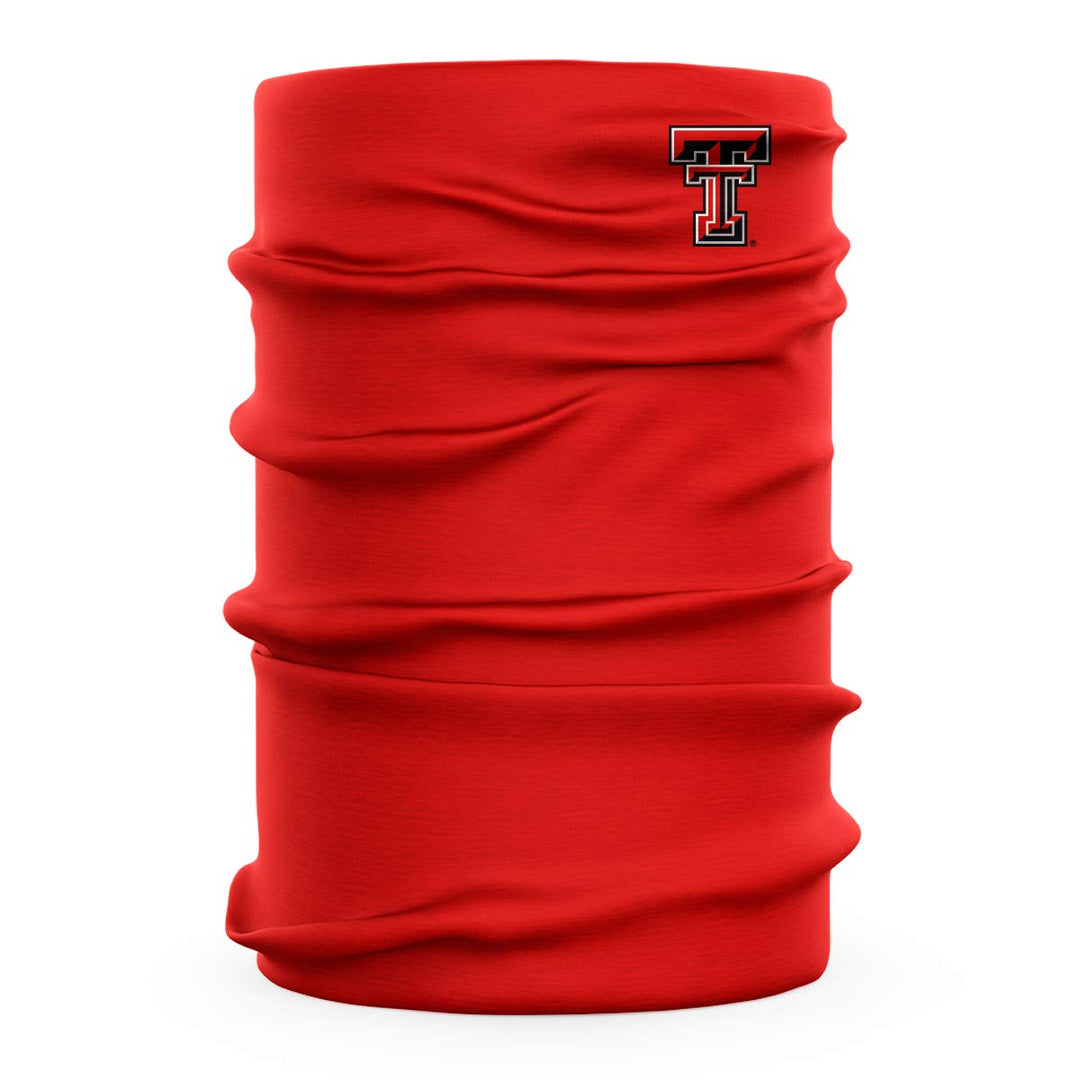 Texas Tech University Red Solid Logo Design Neck Gaiters for Men and Women - Four Way Stretch Fabric Breathable Neck Warmer