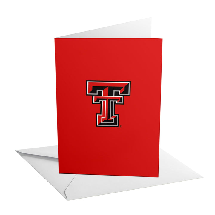 Desert Cactus Texas Tech University 5x7 Inch Greeting Card TTU Red Raiders Single Folded Cardstock with Envelope Party Celebration Officially Licensed (5x7 Card A - Blank)