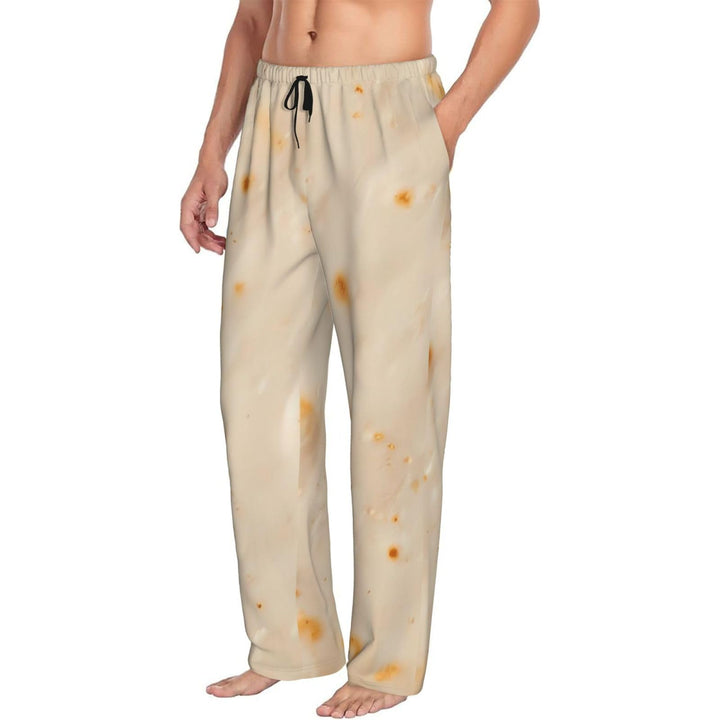 Tortilla Print Mens Pajama Sleepwear Lounge Pants For Men With Drawstring &amp; Pockets