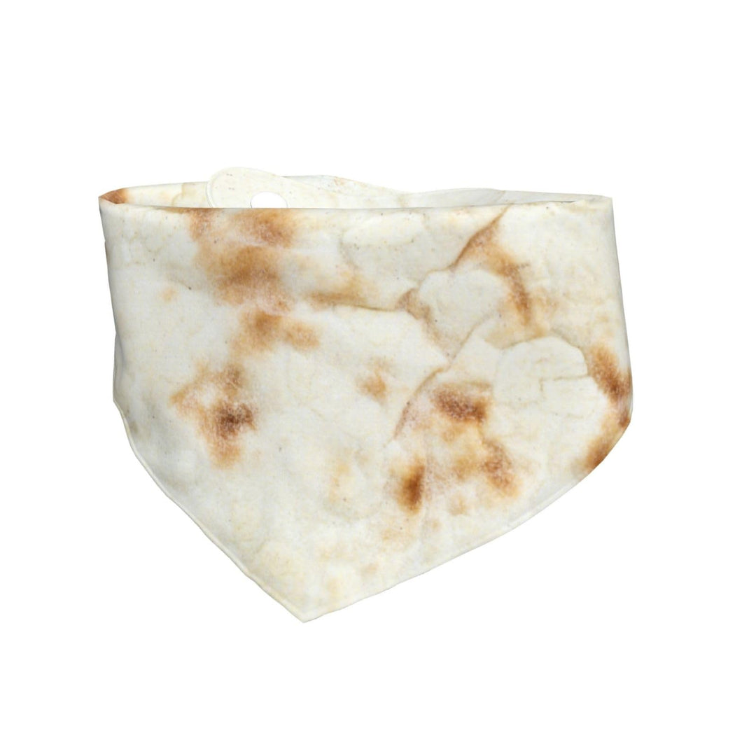Giant Flour Tortilla Taco Dog Bandanas Adjustable Pet Scarfs Triangle Bibs Scarves for Dogs Cats Medium