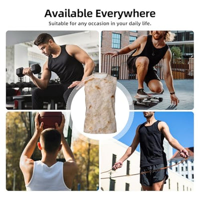 Tortilla Sleeveless Shirts for Men, Quick Dry Workout Tank Tops Men Sleeveless Muscle Shirts Black