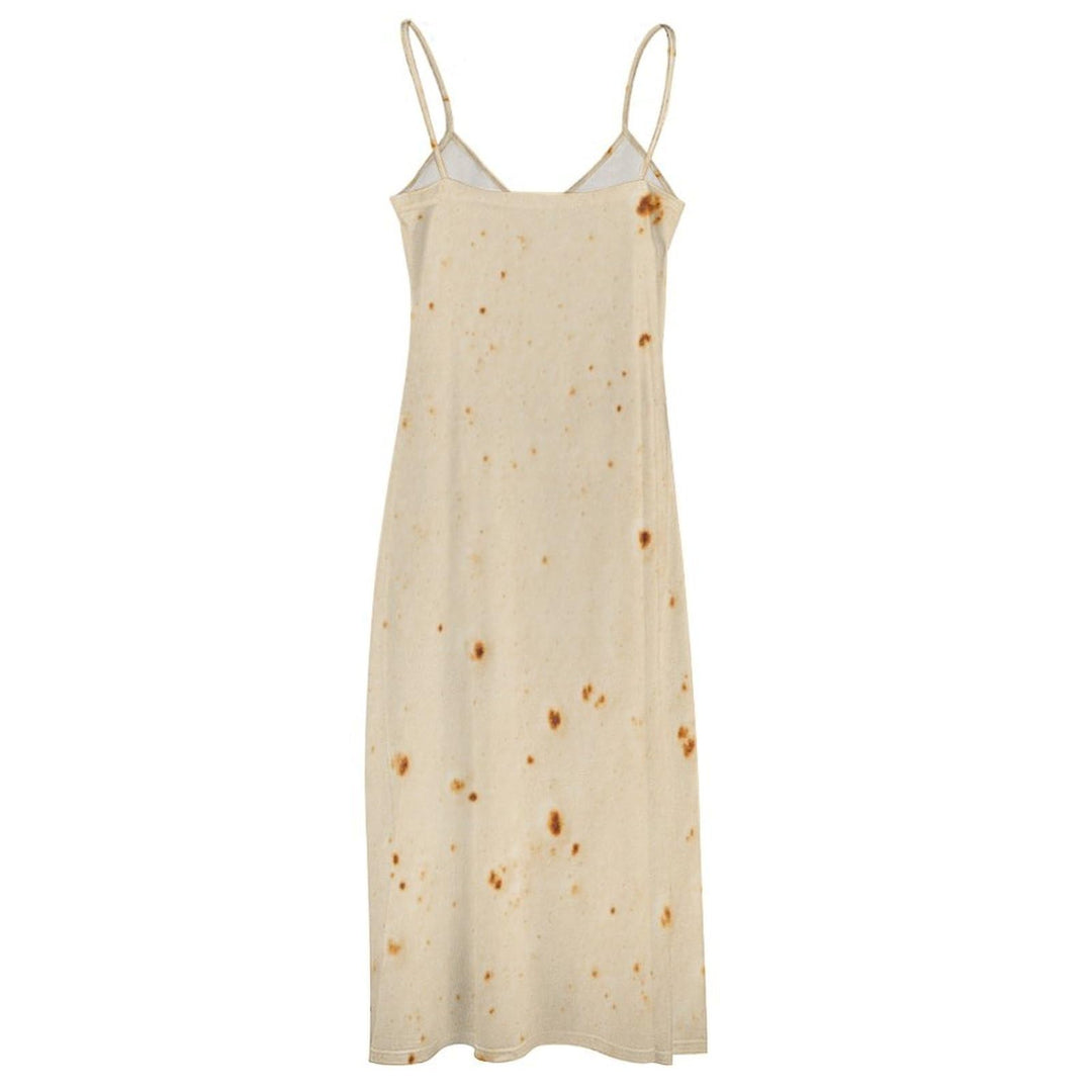 Tortilla Dresses for Women V Neck Strap Dress Sexy Sleeveless Maxi Dress Beach Clothes
