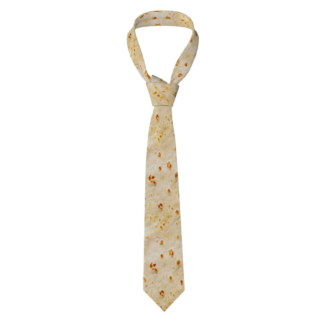 Tortilla Realistic Neck Tie Print Men Necktie For Christmas Weddings Party Valentine&