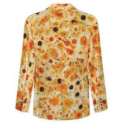 Burrito Tortilla Pattern Mens Casual Sport Coat Blazer Two Buttons Lightweight Business Jackets L