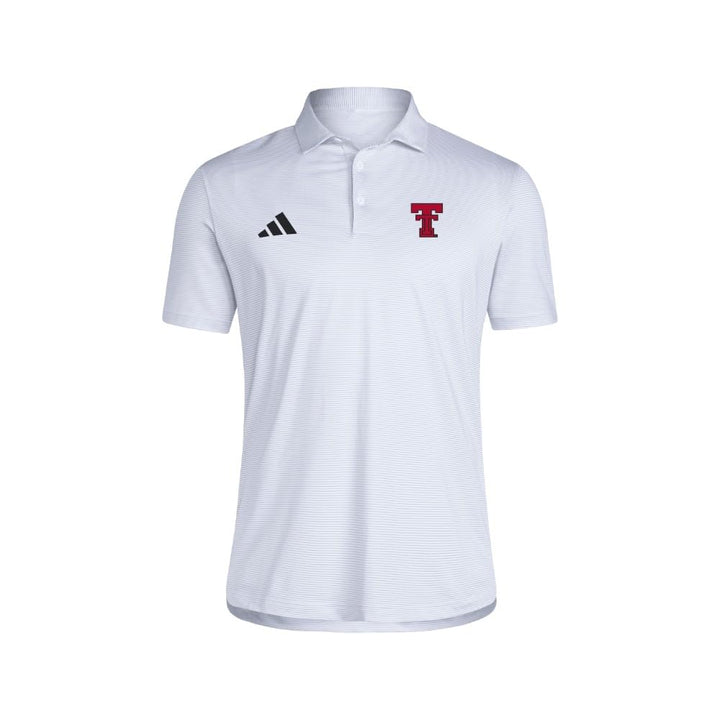 adidas Mens Texas Tech Red Raiders Ultimate365 Stripe Shirt Golf